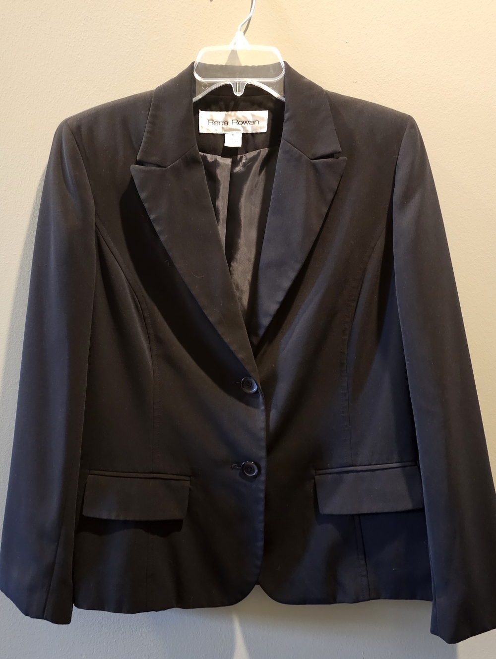 Rena Rowan Black Blazer Women's Jacket Size 10